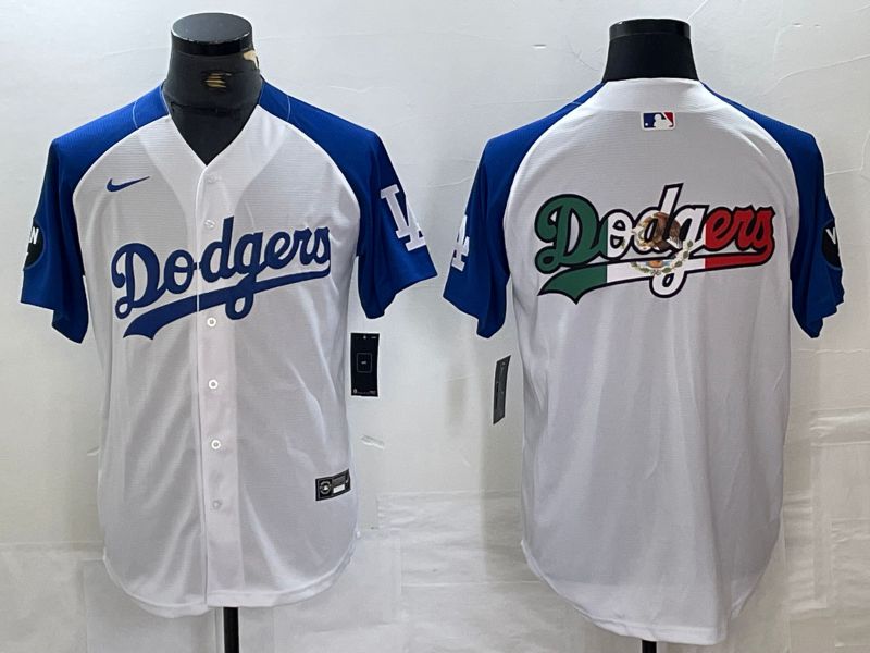 Men Los Angeles Dodgers Blank White Fashion Nike Game MLB Jersey style 11